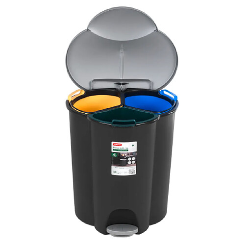 Poubelle de tri sélectif Curver Trio 40L V2