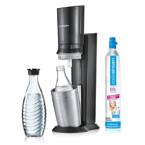 SodaStream Crystal 2.0 Machiné à Soda 0.6L Plastique Verre Noir