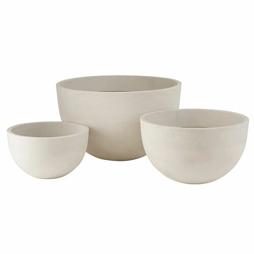 Paris Prix Lot de 3 Cache-Pots Céramique Roda 59cm Blanc