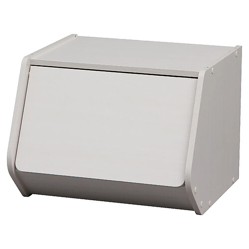 Iris Ohyama, Niche avec porte pliante en bois, Modulable,Bureau, Salon - STB-400D, L42.2 x P31.5 x H9.1 cm, Chêne Blanc