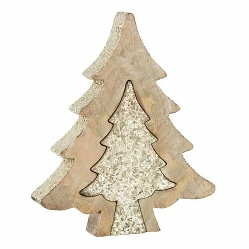 Paris Prix Statuette Déco Puzzle Arbre de Noël 30cm Naturel