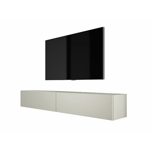 3XELIVING Meuble TV suspendu, D: l : 2 X 100 cm, H : 34 cm, P : 32 cm, CACHEMIRE