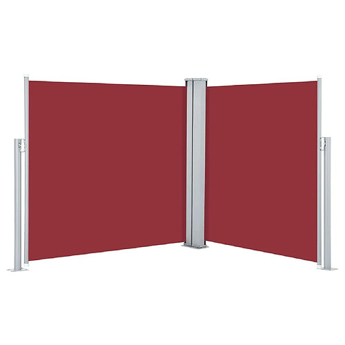 Maison Chic Auvent latéral rétractable de balcon | Store extérieur | Auvent solaire Rouge 100 x 600 cm -GKD61524