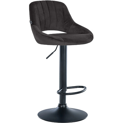 Non Tabouret de bar Milet velours noir