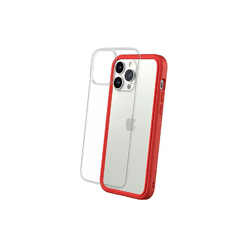 RhinoShield Coque Compatible avec [iPhone 13 Pro Max] Mod NX - Protection Fine Personnalisable avec Technologie Absorption des Chocs [sans BPA] - Rouge