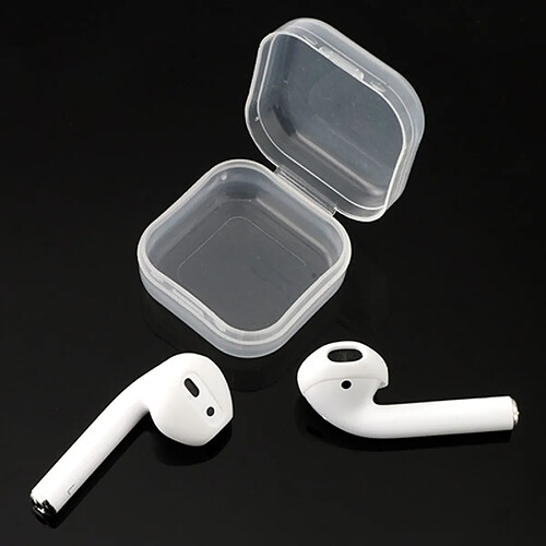 Wewoo Anti poussière 2 PCS sans fil écouteurs en silicone oreillette Bluetooth oreillettes avec boîte de rangement pour Apple AirPods (blanc)