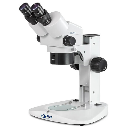 Kern sohn Kern - Microscope stéréo à zoom 0,75x - 5,0x binoculaire HSWF 10x/Ø 23 mm avec support mécanique - OZL 456