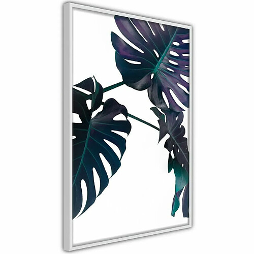 Paris Prix Affiche Murale Encadrée Evergreen Monstera 30 x 45 cm Blanc