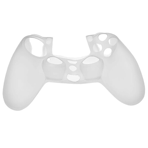 vhbw Couvercle, étui silicone transparent / blanc compatible avec Sony PlayStation 4 DualShock 4 Wireless Controller console de jeux, manette