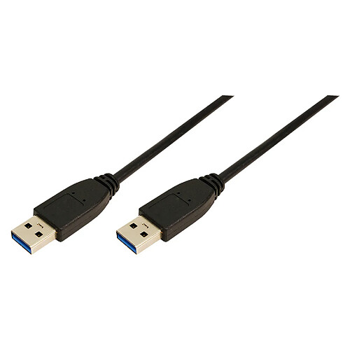 LogiLink Câble USB 3.0, USB-A - USB-A mâle, 2 m, noir ()