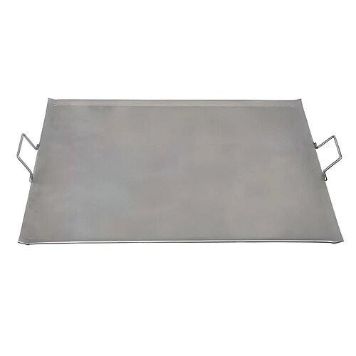 Visiodirect Planche à rotir barbecue 5 mm en Fer coloris Gris - 33 x 33 cm