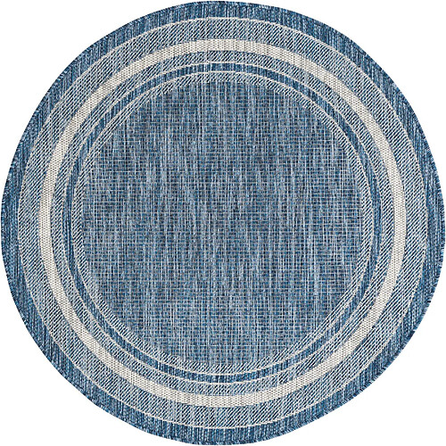 Hadorn Tapis d'Extérieur - 122x122 - Bleu - Tulum