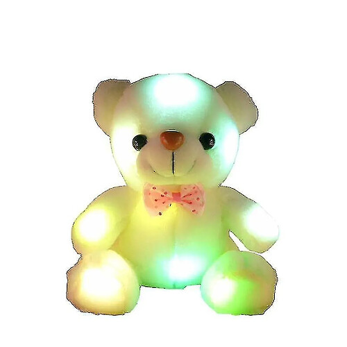 Universal Enregistrement sonore coloré ours lumineux - jouet en peluche éclatant