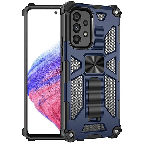 Coque en TPU anti-rayures, antichoc avec béquille bleu pour votre Samsung Galaxy A53 5G