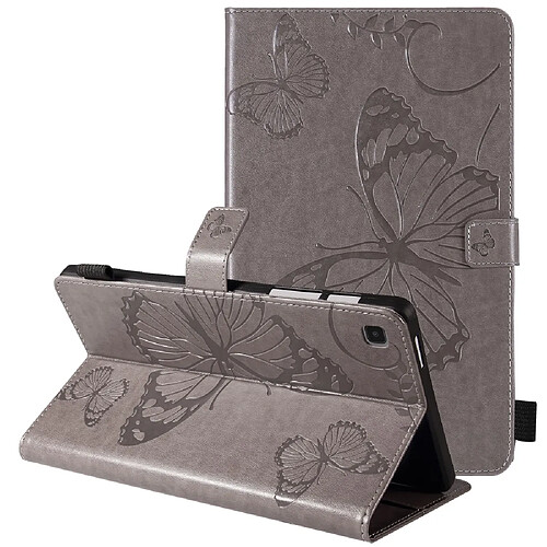 Etui en PU motif papillon avec support gris pour votre Samsung Galaxy Tab A7 Lite 8.7 pouces/T225/T220