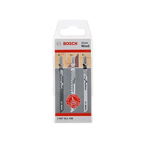 Bosch Pack de 15 lames de scie sauteuse Boch pour le Bois