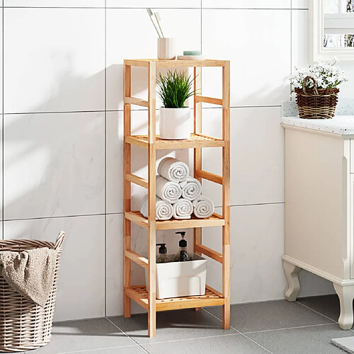 vidaXL Étagère de salle de bain 35,5x35,5x112,5cm Bois massif de noyer