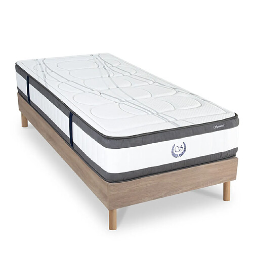 MAISON AUBERTIN Matelas Ressorts 30cm + Sommier Bois 90 x190cm