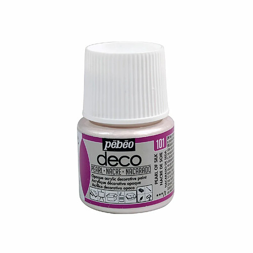 Pebeo Peinture acrylique opaque nacrée - Blanc - 45 ml