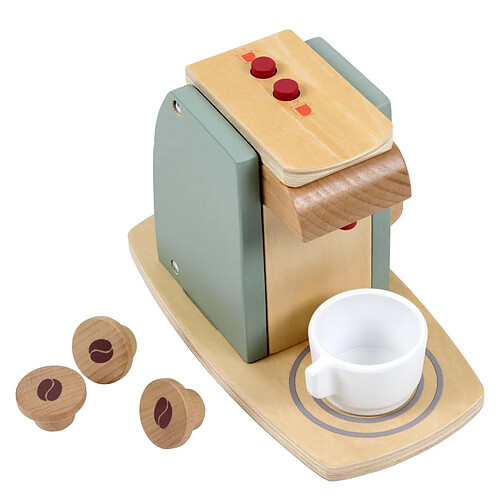 Educo Jeu d'imitation - machine à café en bois - jeu Montessori