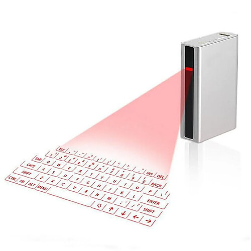 Wewoo Clavier 2 en 1 à projection virtuelle Bluetooth avec Trésor de recharge MINI F3 Blanc