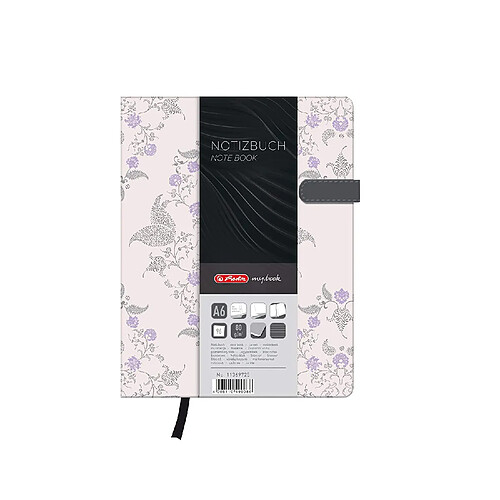 Herlitz My Book Carnet A6 Motif jardin Lady Dream Couverture avec fermeture magnétique et porte-stylo