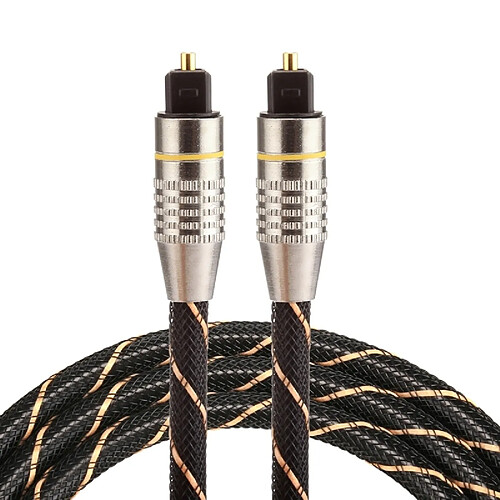 Wewoo Câble or 1m OD6.0mm plaqué Tête en métal tressé ligne mâle à audio optique numérique