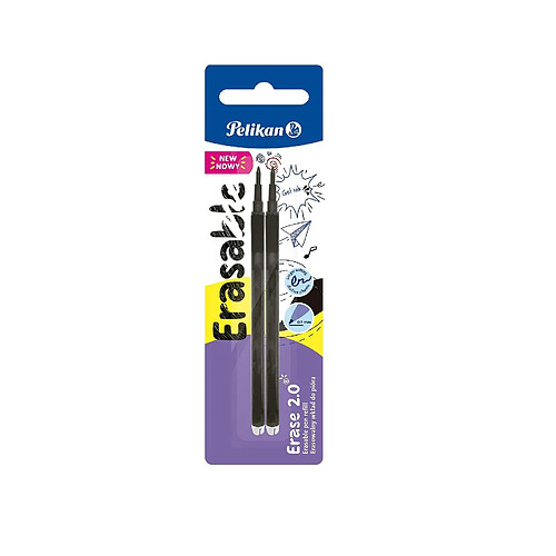 Lot de 2 plaquettes de rechange Roller pelikan erase 2.0 Noir