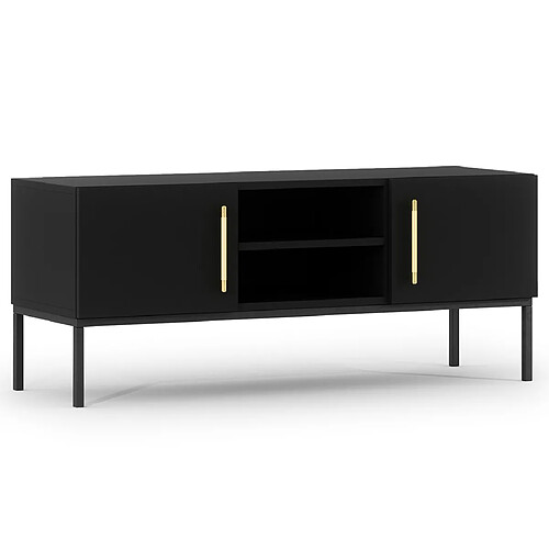 Bestmobilier Felicia - meuble tv - noir - 120 cm