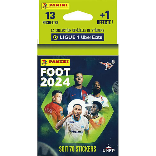 Carte à collectionner Panini Foot 2024 Ligue 1 Blister 13 pochettes avec 1 offerte