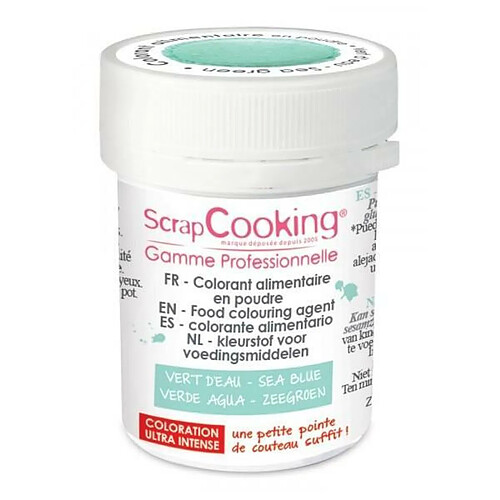 Scrapcooking Colorant alimentaire en poudre vert d'eau 5 g