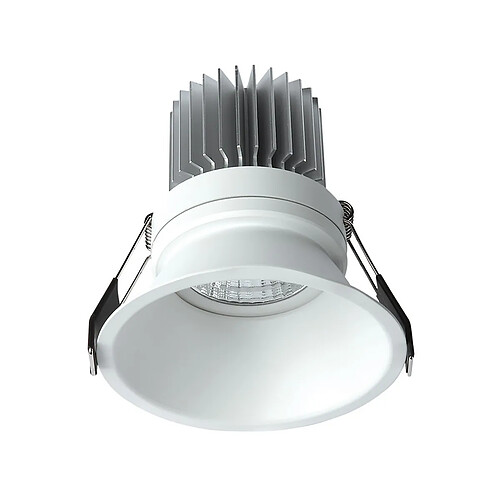 Inspired Downlight Encastré 10.8cm Rond 12W COB LED 3000K, 1020lm, Blanc Mat, Driver Inclus, 3 ans de Garantie