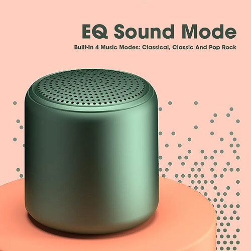 Universal Haut-parleur Bluetooth vert Haut-parleur extérieur portable Mini-colonnes sans fil Musique stéréo Surround Subwoofer haut-parleurs imperméables | Haut-parleurs portables (vert)