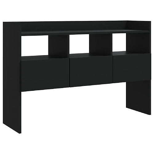 Maison Chic Commode Buffet - Meuble de rangement Noir 105x30x70 cm Aggloméré -GKD73833