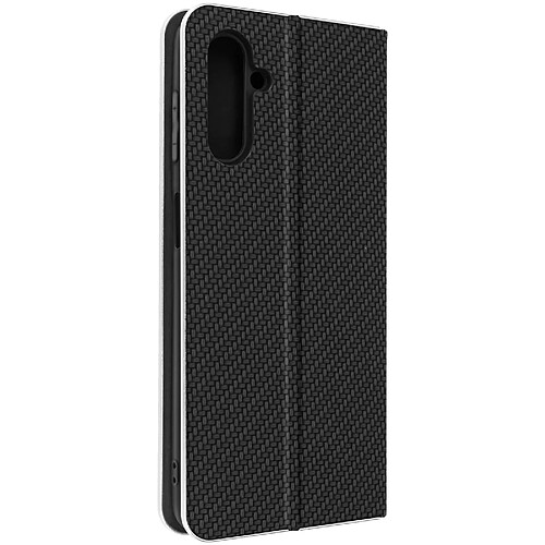 Avizar Étui pour Samsung Galaxy A13 5G et A04s Clapet Porte-carte Design Carbone Noir