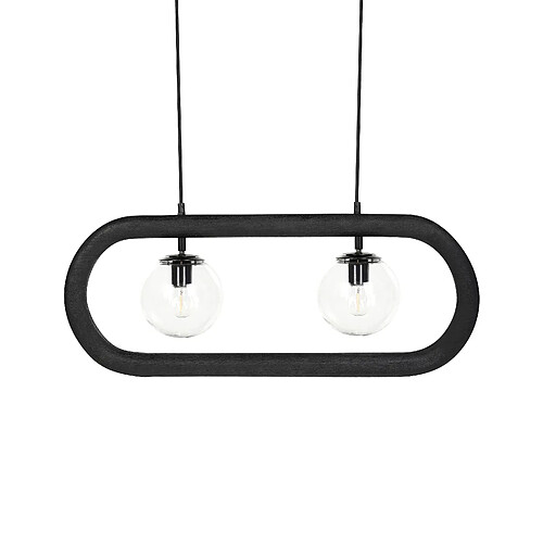 Beliani Lampe suspension AYENSU Noir