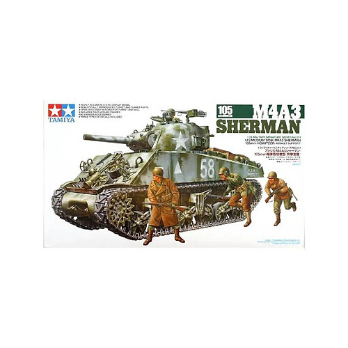 Tamiya Maquette Char M4a3 Sherman 105mm Howtzer