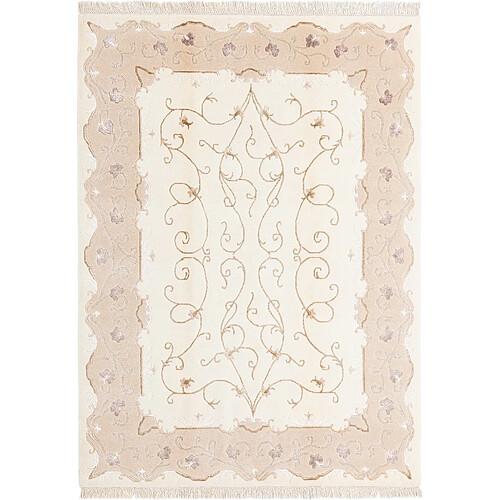 Vidal Tapis de laine 208x150 beige Darya