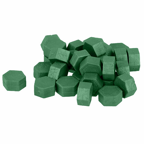 Artemio Perles de cire hexagonales 30 g - Vert foncé