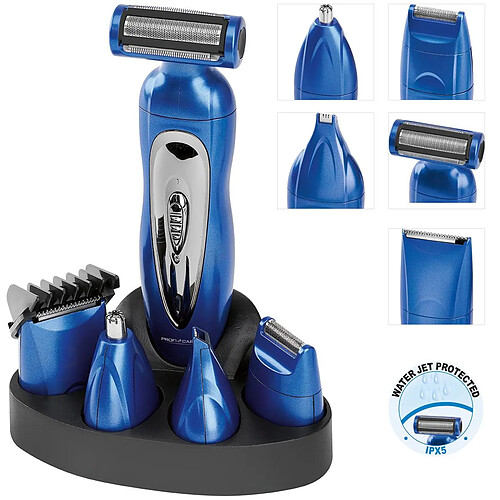 Ensemble de coupe de cheveux rasoir pour le corps tondeuse précision batterie, 600 , Bleu, Proficare, BHT 3015