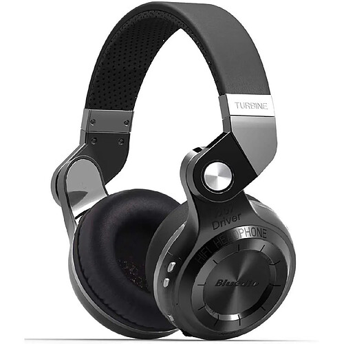 Chrono Casque Bluetooth 5.0 stéréo sans fil Chronus T2S, filaire/rotatif/fonction cloud/commande vocale, écouteurs Bluetooth à basses lourdes de 57 mm sur l'oreille(noir)