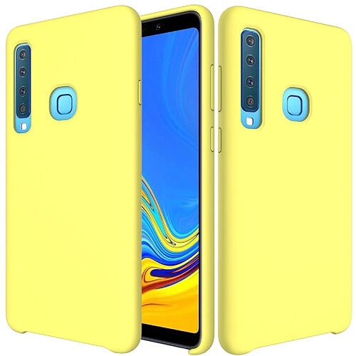 Wewoo Coque Étui de protection en silicone liquide couleur unie anti-gouttes pour Samsung Galaxy A9 (2018) / A9s (jaune)