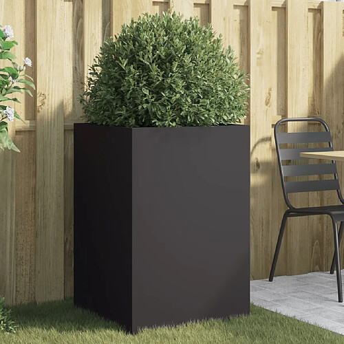 vidaXL Jardinière noir 52x48x75 cm acier