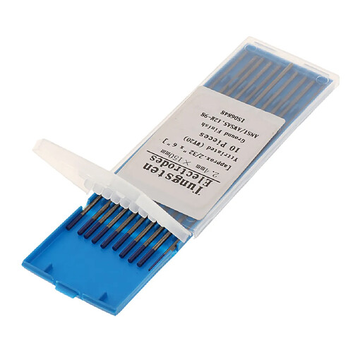 Baguette bleue d'électrode de 10pcs 150mm tungstène pour la soudure 3.2G de soudure à l'arc de TIG