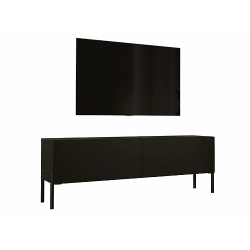 3xeliving Meuble TV - Noir mat/brillant, 140 cm