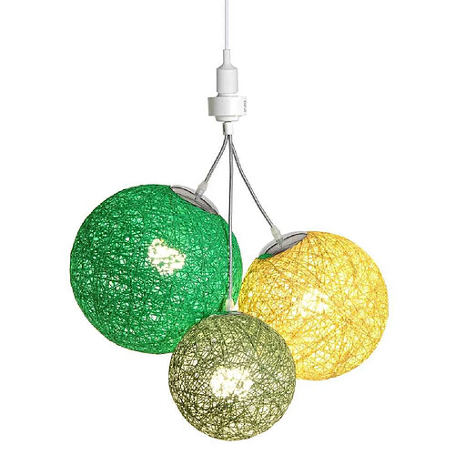 Guirled Luminaire Suspension E27 Télécommande chanvre - Canopée