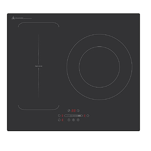 AMSTA AMTI631F - Plaque de cuisson induction - 7400W - 3 zones - 1 zone flex - Booster - Minuteur - Touches sensitives