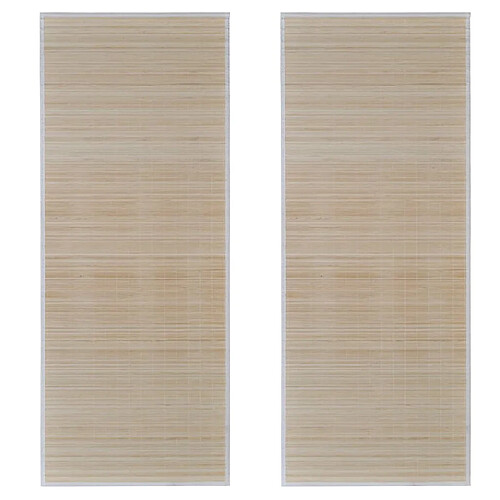 Decoshop26 Lot de 2 tapis rectangulaires Bambou naturel 120x180 cm DEC023996