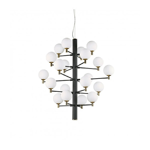 Ideal Lux Suspension Copernico Métal Noir 20 ampoules 104cm