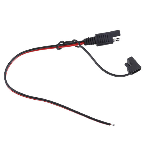 Bricolage SAE Puissance 300mm 10A 18AWG Câble D'extension Prise 2 Broches Pour Panneau Solaire De Voiture